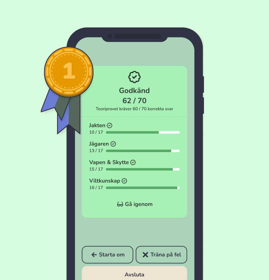 Provläge för jägarexamen